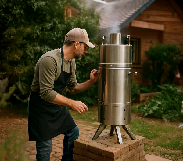 Customer with Orion Cooker