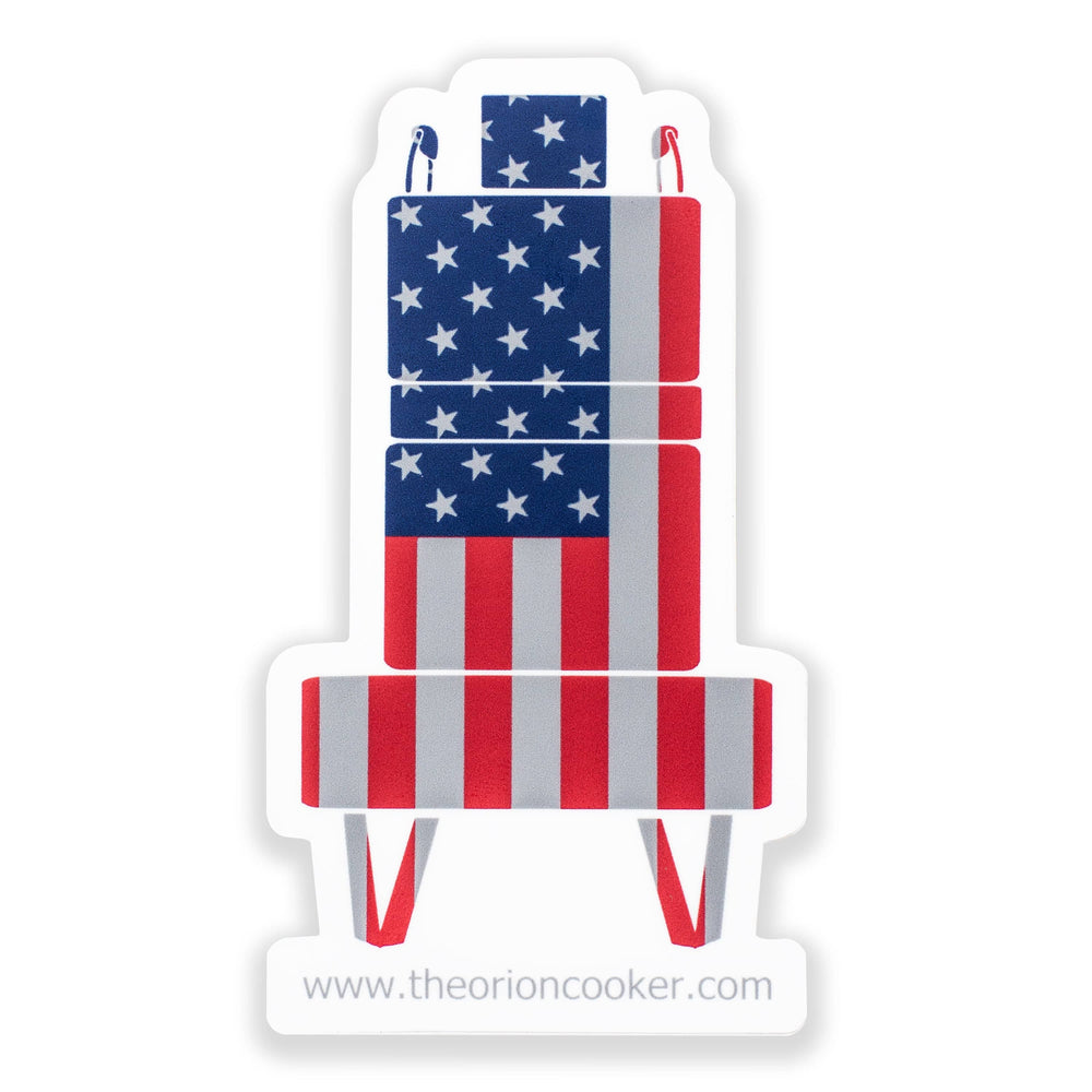 Orion Cooker American Flag Vinyl Decal
