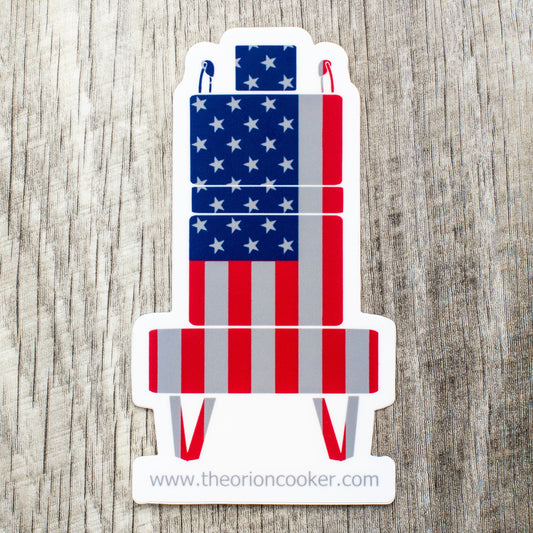 Orion Cooker American Flag Vinyl Decal
